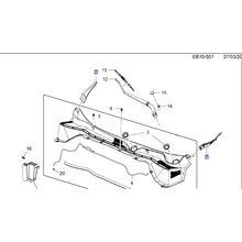Moldura lateral para-brisa LE