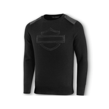 Sueter De Malha De Algodao Masculino Preto Harley-Davidson