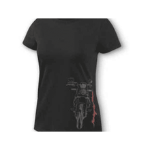 Camiseta De Algodao Feminina Preta Harley-Davidson