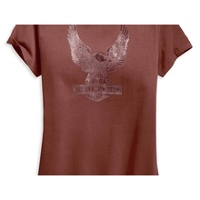 Camiseta De Algodao Feminina Vermelho Harley-Davidson