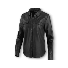 Camisa De Fibra Artificial Feminina Preto Harley-Davidson