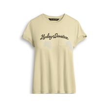 Camiseta De Algodao Feminina Bege Harley-Davidson