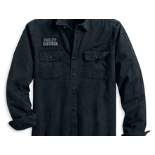 Camisa De Algodao Masculino Preto Manga Longa Harley-Davidson