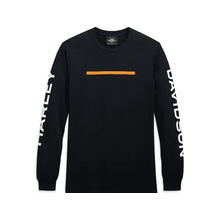 Camiseta De Algodao Masculina Preta Manga Longa Harley-Davidson