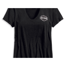 Camiseta De Malha De Algodao Feminina Preto Harley-Davidson