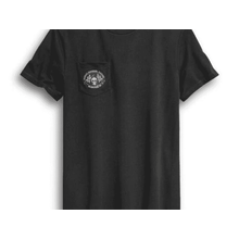 Camiseta De Algodao Masculina Preta Harley-Davidson